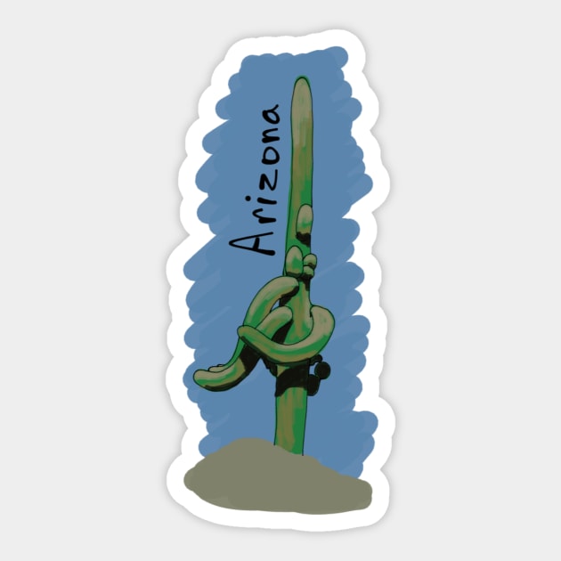 Arizona Wacky Cactus Sticker by CorrieMick